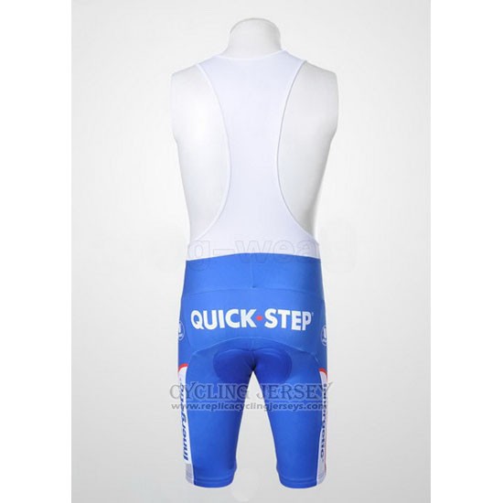 2011 Cycling Jersey Quick Step Floor White and Sky Blue Short Sleeve and Bib Short